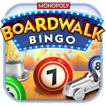 Boardwalk Bingo: A MONOPOLY Adventure - Advance to the boardwalk and have a blast playing Bingo in a whole new way! MR. MONOPOLY guides you as you win awesome rewards unlocking and exploring all your favorite properties from MONOPOLY. Play with friends as you take a summertime stroll down the boardwalk - hang out on the beach, at the amusement park or at your luxurious high-rent houses and hotels! Become a Bingo champion with epic boosts like instant bingo, free parking daubs and mystery chests! Play with up to 8 or 12 cards - more than any other Bingo game - switch smoothly between cards to daub numbers and call Bingo lightning-fast!• VISIT iconic MONOPOLY properties and spaces like Mayfair, Chance, and Piccadilly!• PLAY with more cards than any other Bingo game for an extra challenge, up to 8 cards on iPhone or 12 on iPad!• COMPETE with friends in tournaments to see who can get the most Bingos!• WIN using unique multi-level boosts to gain an explosion of free daubs, reveal upcoming numbers and add bonus spaces to your cards!• COLLECT Community Chests for great rewards such as coins, extra boosts, tickets and more!• COMPLETE fun, MONOPOLY themed Collections in every property to get more tickets and play even more!The best looking, smoothest Bingo experience available on your iPhone, iPad, or iPod Touch.Please note: Boardwalk Bingo: A MONOPOLY Adventure is an online only game. Your device must have an active internet connection to play.Please note that Boardwalk Bingo: A MONOPOLY Adventure is free to play, but you can purchase in-app items with real money. To delete this feature, on your device go to Settings Menu -> General -> Restrictions option. You can then simply turn off In-App Purchases under \