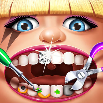 Celebrity Dentist - Doctor Surgery Simulator Games - ***ATTENTION!!! NEW POP STARS ADDED***-Katy Perry has found that fame brings lots of cavities! Help her get that pretty smile back!-Kanye West is a daddy now! Keep his teeth pearly white for all those family photos!Pop Stars go to the Dentist too! There are so many fans that want pictures of your favorite stars... help them ALL get shiny sparkling teeth so they can show off their famous smile for all their fans!Take care of the COOLEST Pop Stars!- Justin Bieber- PSY- Taylor Swift- Nicki Minaj- AND MORE!The Fun Includes:* Tooth Decay! Yank those ugly teeth!* Bad Breath! Pew! Spray away the bad breath!* Shine up their teeth with a toothbrush!* CRAZY Tools to get rid of cavities!* Add some sparkling GRILLZ!* Fun trinkets for their braces!* TONS of fun GAMES inside!GET it TODAY !!!!Wanna have more fun? Having problems or suggestions? We would love to hear from you!You can find us on Facebook at https://www.facebook.com/BearHugMediaPrincessGamesOr on Twitter at https://twitter.com/bear_hug_mediaFor more information about Bear Hug Media, please visit http://www.bearhugmedia.comFor more information about Celebrity Dentist, please visit http://www.bearhugmedia.com/celebrity-dentist