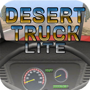 Desert Truck Lite - Based on the stupifyingly realistic simulator Desert Bus, Desert Truck aims to bring all of the excitement of driving a truck down an endless stretch of desert highway to the palm of your hand. Feel the engine roar. Count the cacti as they fly by. Fear for your life and career as you plow over street signs and desert plant life after falling asleep at the wheel. Watch out for that slight pull to the left! Do you have what it takes to rack up the miles in this endless game of trucking excitement?The CB radio and hula dancer have already been unlocked! What could be next?Amazing features:-Real time day cycle based on the actual time of day-Accelerometer controls.-Odometer is backed up online to track the total miles driven for every copy of Desert Truck-Pine-scented air freshenerComing soon, achievements, Game Center, and global distance traveled milestones that will unlock mildly interesting new features such as a hula girl bobbler, tumbleweed, a CB Radio with interesting characters to listen to, and actual goals!Have an interesting suggestion for an unlock, or something you\'d like to see improved? Leave a review. I appreciate your constructive feedback.Disclaimer: This game is intended for novelty purposes and, while amusing, has no ending and is not challenging. The road is always straight, and it merely requires you to hold the gas and correct the steering’s slight  pull to the left. In order to fully enjoy the game, it is suggested that you make up your own goals or sing travel songs. Future versions of the game will include challenges and achievements to make the game a bit more interesting.Desert Truck Lite is supported by iAds.