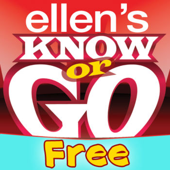 Ellen's Know or Go Free - Now you can play Ellen’s Know or Go, Ellen’s favorite game from her show! Put your knowledge to the test with the hilarious trivia game on your iPhone or iPad – and impress Ellen with your brilliance! But remember, if you don’t know the answer, you’re gonna get dropped! Can you handle the tension?In the Full version, Jump right into the game with your own personal avatar. Grab a photo of yourself from your camera or Facebook, then pick from several custom outfits. If you want to update your look, you can choose a new wardrobe! Then listen as Ellen narrates the game, making jokes and eggs you on. No trivia game has ever been more fun! If you’ve got what it takes to challenge Ellen, the Full version will give you 600 questions in 7 different categories, including history, current events, music, TV and more. You’ll never get bored — there are always new questions! Play single player or against friends to become the top player on the world-wide leader board (Game Center integrated), then brag about your scores on Facebook. And in the Full Version of Ellen’s Know or Go for iPad, you’ll get an additional 200 questions – and can watch yourself drop from the cliffs of South America, the icebergs in Antarctica, the planks of a treacherous pirate ship and more! So go on and get started – and remember, if you don’t know, you go!Full Version FEATURES: 600 Trivia Questions for iPhone / 800 Trivia Questions for iPad: - Pop culture themed with seven different categories including History, Music, TV, and other Fun current events. - No matter what mode you\'re playing in, the game keeps track of what questions you\'ve been asked, so you\'re always getting new and unanswered questions! - A worldwide leaderboard is included in all (3GS and up) of the game\'s competitive modes giving supreme bragging rights to the gamer with the highest score.- Listen to Ellen’s comments while you play the game. Don’t be distracted by her taunts!Avatars (only available in the Full version):- Create an avatar using either a photo from your device, taking a new picture from your onboard camera, or from your personal Facebook profile. Tired of your outfit? Switch between several custom outfits that will change the scenery as you battle your way through all the questions.Play Two Different Games Modes: - Play a 1-player or 2-player game with a friend. Connect your device via Bluetooth or challenge another player on Game Center and see your opponent’s Avatar on screen along with all of its moves and animations. Apple Game Center Leaderboards (Apple’s Social Gaming Platform) & Achievements:- Earn achievements and climb the ranks on the Leaderboards. Unlock over 25 Achievements and compare your score to other friends who play the game.Facebook Connect:- Use Facebook Connect to post your scores to Facebook or brag about beating a friend in a 2-player match.---------------------------------------If you’re having problems with the game, please check out our support page: http://ellen.warnerbros.com/ellentogo/knoworgo_faqs.phpIf you’re still experiencing problems, please email us at: help@ellensknoworgosupport.com---------------------------------------Get everything Ellen in one convenient place, which is better than a lot of inconvenient places.Get it here: http://itunes.apple.com/us/app/ellen/id349051443?mt=8