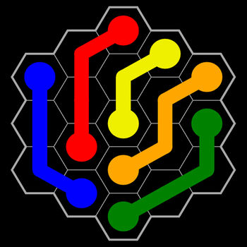Flow Free: Hexes - Hexes! The next evolution of Flow FreeÂ®!If you like Flow Free, you\'ll love Flow Free: Hexes!Connect matching colors with pipe to create a FlowÂ®. Pair all colors, and cover the entire board to solve each puzzle in Flow Free: Hexes. But watch out, pipes will break if they cross or overlap!Free play through hundreds of levels, or race against the clock in Time Trial mode. Flow Free: Hexes gameplay ranges from simple and relaxed, to challenging and frenetic, and everywhere in between. How you play is up to you. So, give Flow Free: Hexes a try, and experience \