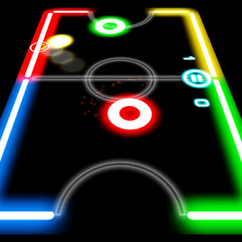 Glow Hockey - Glow Hockey delivers a new style of hockey game.  Easy to play, hard to master.  Challenge yourself with the computer opponents or play with your friends!*** This is the full version of original Glow Hockey. ***FEATURES:+ Colorful glow graphics.+ Smooth and responsive game play.+ Realistic physics.+ Support 2 players on the same device.+ Championship mode with 3 saved games (unlimited AI levels, see how far you can go!).+ Quick play mode (single player & 2 players), practicing with 4 difficulty levels (easy to insane) before challenge yourself with Championship mode.+ 4 selectable paddles and pucks.+ Vibrate when goal (iPhone only).+ Support iOS 4.3 or higher.See game play video: http://www.natenai.com