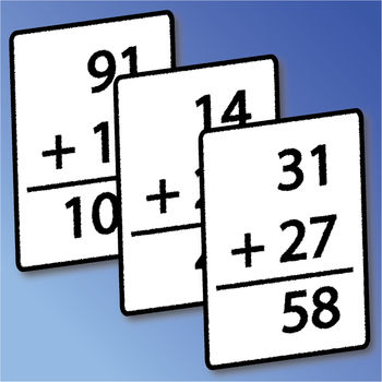 Mental Math Cards - Tips, Fact Practice, & Timed Challenge - Want to improve your math skills with out having to memorize a hundred tricks? Mental Math Cards is designed to help people of all skill levels improve their arithmetic abilities through easy to remember (and use) tips, practice question sets, and an addictive game. Unlike many other math apps, advanced problems are also supported to keep things challenging as your skills improve.Mental Math Cards is fully integrated with Game Center - providing both Leaderboards and Achievements. The Game Center features allow you to test your skills against the rest of the world and to share your scores and accomplishments with friends. Mental Math Cards provides step by step instructions on how to approach solving all of the problems it shows - for all operations and difficulty levels. Each difficulty level for each operation type is carefully thought out to build on the skills mastered in previous levels. For instance, hard multiplication problems are shown to be solvable by breaking problems down into medium and easy level problems. Students: Prepare for the math sections of the PSAT, SAT, ACT, GRE, GMAT, and MCAT, as well as for regular school tests. Many tests don\'t allow for calculators, and greater comfort with arithmetic will still improve your scores even if calculators are allowed. Professionals: Impress colleagues, family, and friends with lightening fast and accurate mental math skills. Impress interviewers during job interviews that have quantitative component by solving problems with out needing a pencil and paper. Mental Math Cards supports 1 by 1, 2 by 1, 2 by 2, and 3 by 3 digit problems. Given that flexibility, Mental Math Cards is as appropriate for use by beginning students as it is for college graduates looking to sharpen there skills for quantitative interviews and to impress friends & colleagues.Mental Math Cards supports all four of the major arithmetic operations - as well as a mixed operations mode that randomly shows all types of problems. - Addition- Subtraction- Multiplication- DivisionFeel free to contact me with any feedback and feature suggestions.==================================Select User Reviews: ***** - Excellent! - \