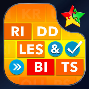 Riddles & Bits - Brain Teasers - Assemble the word bits to match the clues! Each level contains 6 clues and 6 words to decipher — can you beat them all?