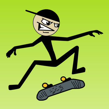 Stickman Skater Free - Prev. #1 Free App in the USA! You are just a little stickman skater trying to make a name for himself by throwing down the biggest tricks at all the famous locations. Do you have what it takes to turn pro and show the world what you are made of?FEATURES INCLUDE: * Easy to pickup, hard to master! * Gamecenter Leaderboards* Real physics with hundreds of parameters to ensure a fun yet familiar skateboarding experience * 2 Control modes (Beginner and Advanced) * Real skateboarding locations* Over 1000 different trick combinations possible.* Level Achievements