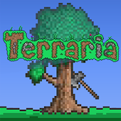 Terraria - Terraria is a sandbox 2D game with gameplay that revolves around exploration, building, and combat. The game has a 2D sprite tile-based graphical style reminiscent of the 16-bit sprites found on the Super NES. The game is noted for its classic exploration-adventure style of gameplay, similar to titles such as the Metroid series and Minecraft.

The game starts in a procedurally generated world. The player starts with three basic tools: a pickaxe for mining, a shortsword for combat, and an axe for woodcutting. Many resources, notably ores, can be found while mining or exploring underground caves. The player begins with a limited amount of health and magic points, which can both be increased by finding certain items by exploring. Some resources, and most items, may only be found in certain areas of the map, stored in common and rare containers, or dropped by certain enemies. The player uses resources to craft new items and equipment at an appropriate crafting station for that recipe. For example, tables or other items can be crafted at a work bench, and bars can be smelted from ore at a furnace. Several advanced items in Terraria require multiple crafting operations where the product of one recipe is used as an ingredient for another.