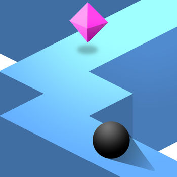 ZigZag - Stay on the wall and do as many zigzags as you can!Just tap the screen to change the direction of the ball. Try not to fall off the edges!How far can you go?