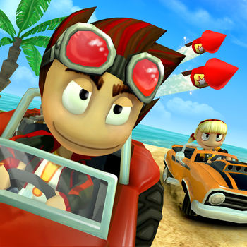 Beach Buggy Racing - Drive into an action-packed, surprise-filled world of off-road kart racing mayhem!  Race against a field of rival drivers, each with unique personalities and special abilities.  Build a collection of crazy powerups, like Dodgeball Frenzy, Fireball, and Oil Slick.  Unlock and upgrade a variety of cars, from dune buggies to monster trucks.  Test your skills in 6 different game modes on 12 imaginative 3D race tracks, against a pack of tropical-loving rivals with a serious case of road rage!   This is the official sequel Beach Buggy Blitz, the free driving game with over 30 Million players worldwide.  Fast, furious, fun and FREE, Beach Buggy Racing is a kart-racing island adventure for all ages.  • • GAME FEATURESEXCITING KART-RACING ACTIONUtilize your driving skills and a collection of creative powerups to fight your way to the finish line.  It’s not just a great looking 3D racing game, it’s an epic battle with spectacular physics-based gameplay!COOL CARS TO CUSTOMIZEUse your winnings to collect and upgrade a garage full of unique cars, from monster trucks to muscle cars to lunar rovers!  OVER 25 AMAZING POWERUPSBeach Buggy Racing crushes other kart racers with over 25 totally unique Powerups ... and more Powerups are coming!15 SPECTACULAR RACE TRACKSExplore dinosaur-infested jungles, lava-spewing volcanoes, beautiful beaches, and mysterious swamps.  Each unique race track is packed with hidden shortcuts and surprises.COLLECT A TEAM OF RACERSRecruit a team of drivers to play with, each with a unique special power like teleportation, flaming fire tracks, and confusion spells.  GAME CENTER & iCLOUDCompete with your friends on Leaderboards, earn Achievements, back up your game and keep multiple devices in sync with your iCloud account.PLAY THE WAY YOU WANTSeamlessly switch between tilt steering, touch-screen, and MFi game controllers.  Customize the 3D graphics settings to optimize your play experience.OPTIMIZED FOR METALFull Metal optimization provides enhanced graphics, real time lighting and shadows, and super-smooth frame-rates on A7 and A8 devices (iOS 8+ only).• • CUSTOMER SUPPORTIf you encounter a problem running the game, please email us at support@vectorunit.com.  Be sure to include the device you\'re using, iOS version, and a detailed description of your problem.  • • MORE INFORMATION • • Be the first to hear about updates, download custom images, and interact with the developers!Like us on Facebook at www.facebook.com/VectorUnitFollow us on Google+ at www.vectorunit.com/+Follow us on Twitter @vectorunitVisit our web page at www.vectorunit.com