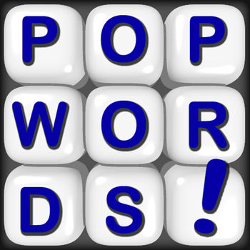 PopWords! - PopWords! is a simple and addictive word finding game. There are three different ways to play:Classic: Find words as fast as you can from an endless stream of letters. Finding words fast enough to keep the game going gets harder and harder as time passes. Try to reach the highest level you can! Then check out the leaderboards in Game Center and realize you\'ve got a long way to go :)Puzzle: You only get one board full of letters, so use them wisely! Longer words will earn you more points, and clearing the board completely will double your points for the  whole game. Play on your own or compete in our Daily Puzzle competition to your score compares to everyone else who played that day. You can even watch the winning solution!Practice: Relax with no timer and just try to find as many great words as you can!Features: • Easy to learn -- just drag to make words!• Daily Puzzle lets you compete against the world every day• Game center leaderboards and achievements• Tracks your records, averages, and all-time best words • Relaxing untimed Practice mode• A fun mental exercise to keep your brain sharp!