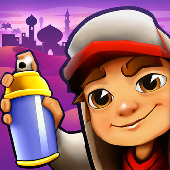 Subway Surfers - DASH as fast as you can! DODGE the oncoming trains! Help Jake, Tricky & Fresh escape from the grumpy Inspector and his dog. â˜… Grind trains with your cool crew! â˜… Colorful and vivid HD graphics! â˜… Hoverboard Surfing! â˜… Paint powered jetpack! â˜… Lightning fast swipe acrobatics! â˜… Challenge and help your friends! Join the most daring chase! A Universal App with HD optimized graphics.By Kiloo and Sybo.