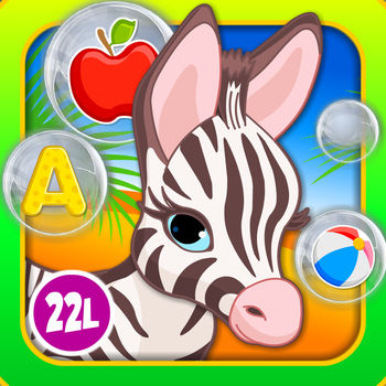 Toddler kids games - Preschool learning games free - ***** Developed by an award-winning education studio, 22learn, the creator of the best-selling Abby Basic Skills app, in cooperation with educational specialists. ***** A title from our extremely successful Abby series -- all TWELVE (!) RANKED #1 APP FOR KIDS on APP Store in many countries. Baby Bubble School provides the most wonderfully bubbleful educational experience for kids! Teaching names and recognition of LETTERS, NUMBERS, SHAPES, COLORS, TOYS, ANIMALS, FRUITS, VEGETABLES and more. ================================ * 10 Educational Learning Categories * 220 Interactive First Words Flash Cards * 3 Engaging Game Modes ================================ Baby Bubble School is a colorful, wonderfully bubbleful educational experience for curious young minds. Teaching names and recognition of LETTERS, NUMBERS, SHAPES, COLORS, TOYS, ANIMALS, FRUITS, VEGETABLES and more, Bubble School makes learning awesome for all TODDLERS and PRESCHOOLERS. The application was developed by an award-winning education studio, 22learn, the creator of the best-selling Abby Basic Skills app in cooperation with educational experts to ensure the application is suitable for this very special age category. ***** 10 Educational Learning Categories***** - Uppercase Letters (FREE)- Lowercase Letters - Numbers - Shapes - Colors - Toys - Farm Animals - Zoo Animals - Fruits - Vegetables Baby Bubble School offers the following THREE ENGAGING GAME MODES in which you can play all of the aforementioned learning categories: EXPLORE Let’s Pop: Children will love this free exploratory learning mode! Full of bubbles with objects whose name is pronounced once the child pops the bubble, Let’s Pop is a fun little game where children can explore on their own pace. LEARN Let’s Learn: In Let’s Learn, children systematically learn the names of objects by browsing through them in either alphabetical or random order. PLAY Let’s Play: In this mode, children test their skills by tapping on bubbles filled with objects whose name is called. APP FEATURES: * 10 Educational learning categories * 220 Interactive first words flash cards * 3 Engaging game modes * Appealing, child-friendly interface with adorable animated animal characters * Possibility to choose uppercase / lowercase / or capitalized words * Hints option for Let’s Play mode to help parents tailor difficulty for their child * Option to turn on / off sounds and music * All pronunciation done by professional voice-over actors Bubbly bubbles are fun and the app’s interface is simple enough even for the youngest learners -- as simple as popping a bubble! With appealing design and broad educational content, this bubbleful app is sure to provide an experience your children will love.