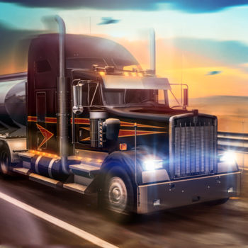Truck Simulator USA - Want to know what driving an 18 Wheeler feels like? Truck Simulator USA offers a real trucking experience that will let you explore amazing locations. This American Truck Simulator features many semi truck brands, with realistic engine sounds and detailed interiors! Drive across America, transport cool stuff such as vehicles, gasoline, gravel, food, and many more… Become a professional truck driver and enjoy the career and the online multiplayer mode! Drive Across American, play Truck Simulator USA!Features:• Many American Truck brands• USA, Canada and Mexico• Different climate locations: desert, snow, mountain, city• Improved Controls (tilt steering, buttons or virtual steering wheel)• Manual Transmission with H-Shifter and Clutch• Realistic Engine Sounds (V8, Cummins, etc..)• Lots of trailers to transport• Multiplayer Mode and Career Mode• Visual and mechanical damage on vehicles• New weather system (snow, rain, sun...)• Request new trucks or features on our Social Pages!